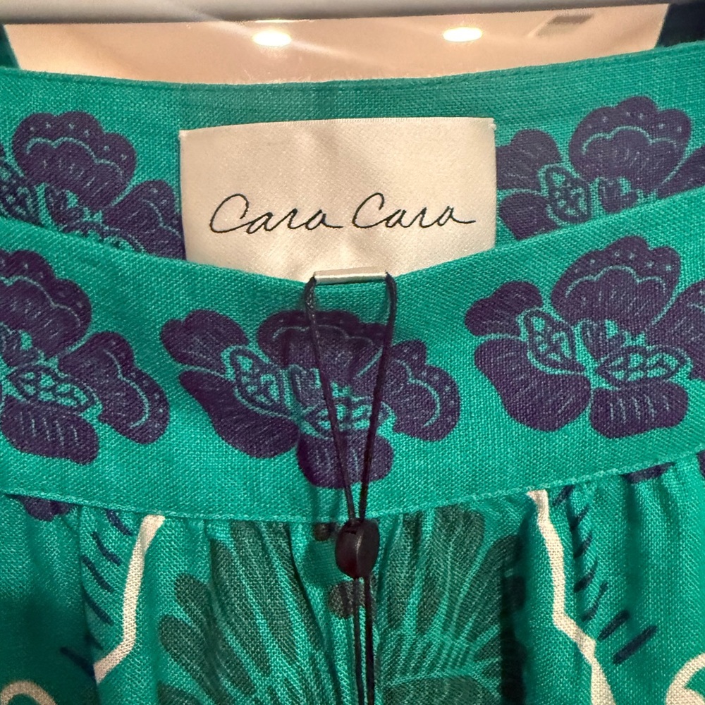 Cara Cara Teal and Navy Floral Dress - Picture 2 of 3